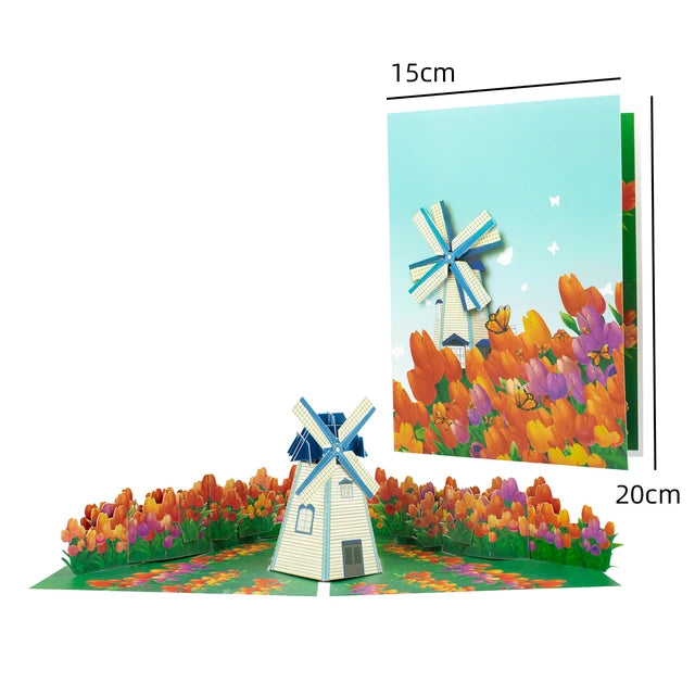 Pop-Up Flower Card Flora 3D Greeting Card Pop Up Card Luxurious Weddings