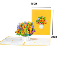 Pop-Up Flower Card Flora 3D Greeting Card Pop Up Card Luxurious Weddings