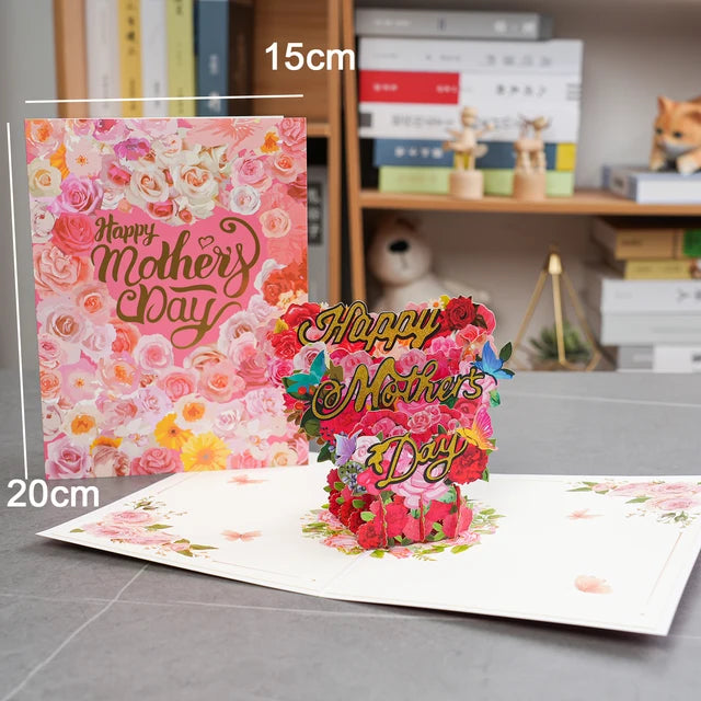 Pop-Up Flower Card Flora 3D Greeting Card Pop Up Card Luxurious Weddings