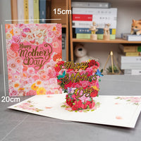 Pop-Up Flower Card Flora 3D Greeting Card Pop Up Card Luxurious Weddings