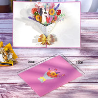 Pop-Up Flower Card Flora 3D Greeting Card Pop Up Card Luxurious Weddings