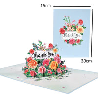 Pop-Up Flower Card Flora 3D Greeting Card Pop Up Card Luxurious Weddings