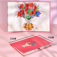 Pop-Up Flower Card Flora 3D Greeting Card Pop Up Card Luxurious Weddings