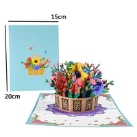 Pop-Up Flower Card Flora 3D Greeting Card Pop Up Card Luxurious Weddings