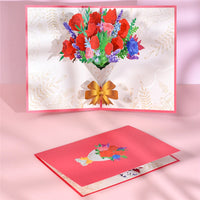 Pop-Up Flower Card Flora 3D Greeting Card Pop Up Card Luxurious Weddings