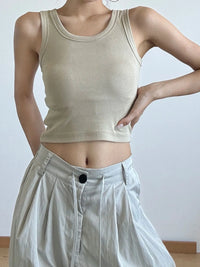Ribbed Crop Tank Top Women's Tops Luxurious Weddings