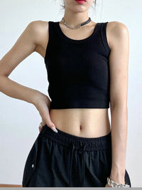 Ribbed Crop Tank Top Women's Tops Luxurious Weddings