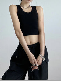 Ribbed Crop Tank Top Women's Tops Luxurious Weddings
