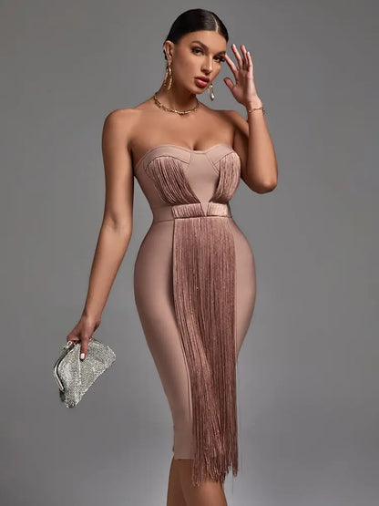 New Tassel Bandage Dress | Evening Dress Dresses Luxurious Weddings