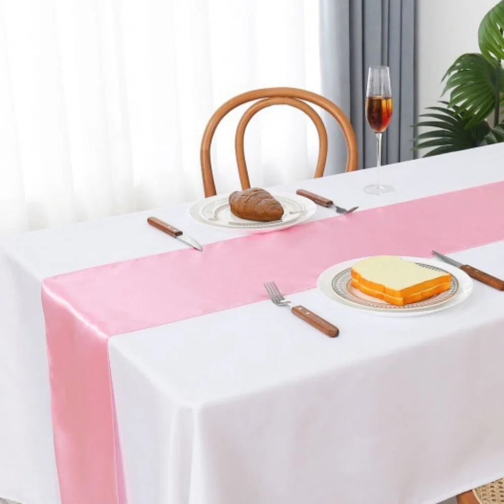 Elegant Satin Table Runner Set - 3PCS 30x275cm Table Runner Luxurious Weddings