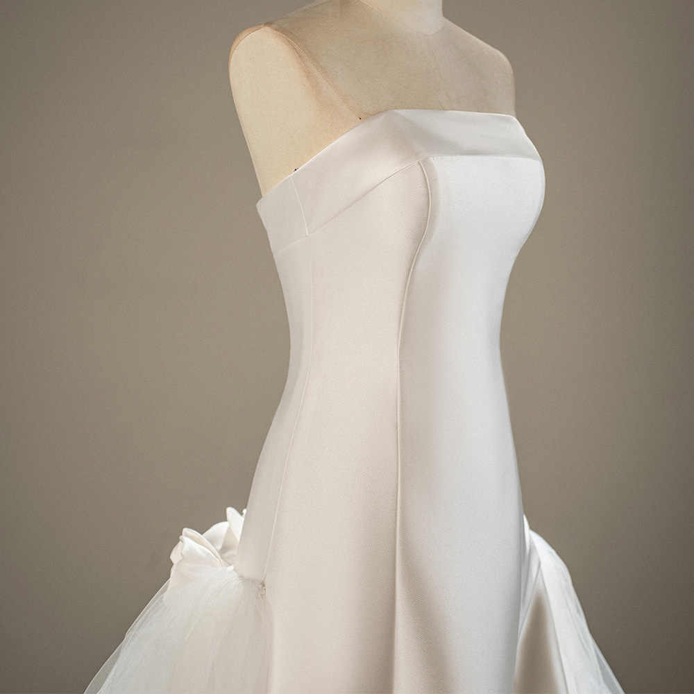 Crystal Square Collar Sequins Wedding Dress Wedding Dress Luxurious Weddings