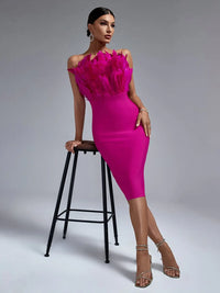 Sexy Pink Bandage Bodycon Dress Dresses Luxurious Weddings