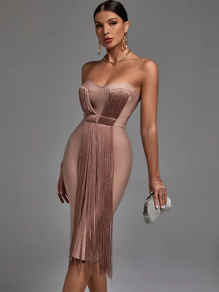 New Tassel Bandage Dress | Evening Dress Dresses Luxurious Weddings