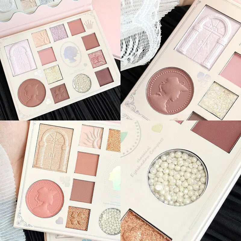 12 Color Lace Eyeshadow Palette Makeup Essentials Luxurious Weddings