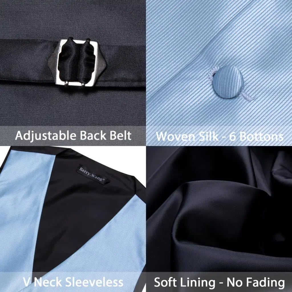 Elegant Vest Set for Men Waistcoat Tie, Cufflinks Waistcoats Luxurious Weddings
