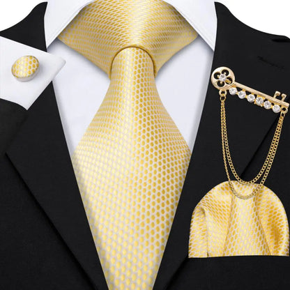 Gold Silk Tie Set Gold Tie set Luxurious Weddings