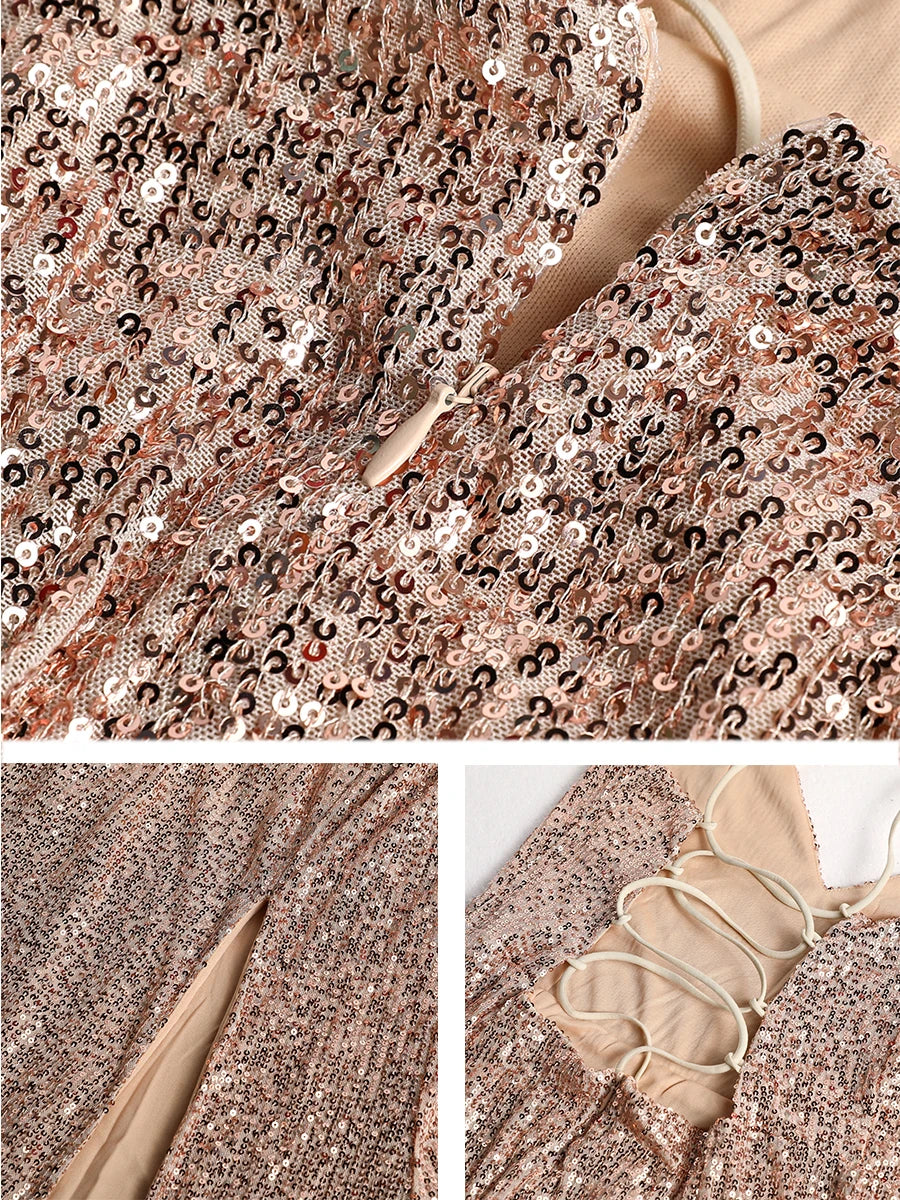 Shiny Sequin Evening Dress Sequin Evening Dress Luxurious Weddings