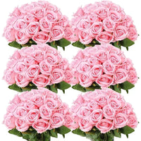 50 Silk Red Roses - Perfect for Weddings, Parties, and Home Decor Centerpieces Luxurious Weddings