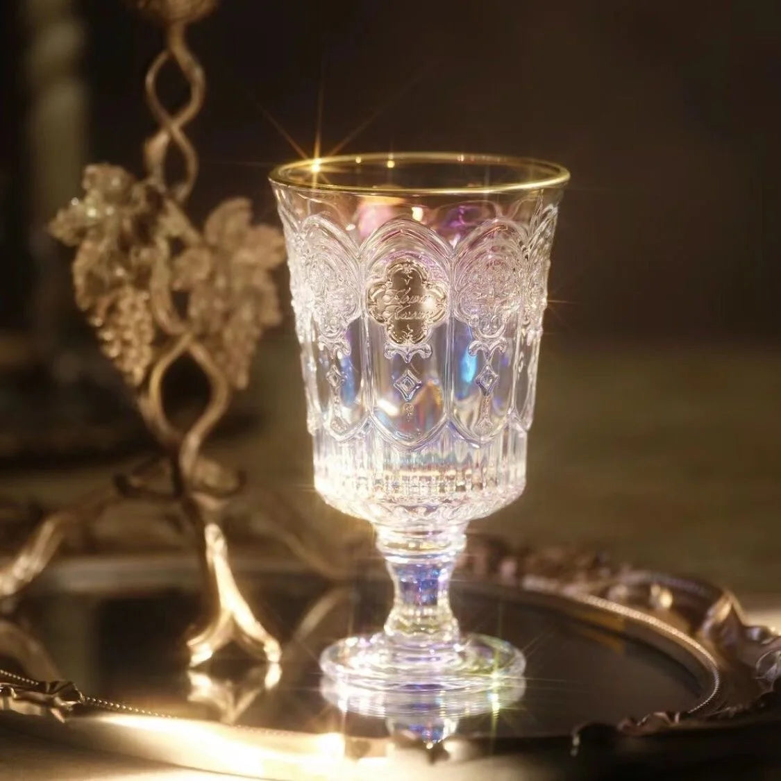 Flower Knows Swan Flower Knows Little Angel Glass Cups Makeup Organizer Luxurious Weddings