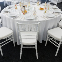 White Round Satin Tablecloths Tablecloth Luxurious Weddings