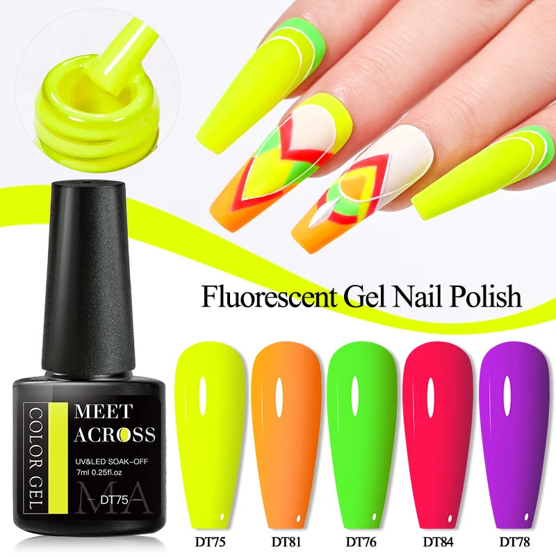 12Pcs Neon UV Gel Nail Polish Set - Shine Bright! nail kits Luxurious Weddings