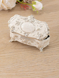 European Vintage Jewelry Trumpet Silver-plated Hand-Painted High-grade Makeup Organizer Luxurious Weddings