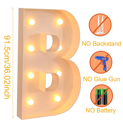 LED Light Frame Box for Events - 91.5CM Giant Size Lighting background Luxurious Weddings