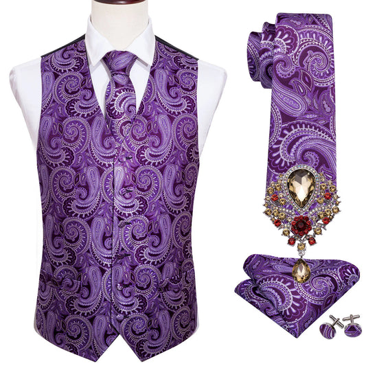 5PCS Men's Wedding Vest Set Waistcoat Sets Luxurious Weddings