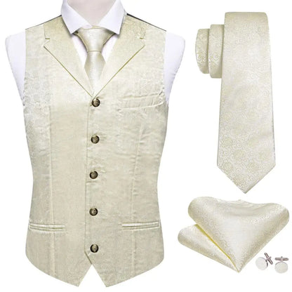 Men’s Luxury Silk Waistcoat Set | Gold Waistcoat Sets Luxurious Weddings