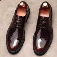 Handmade Genuine Leather Brogue Oxford Dress Shoes for Men Luxurious Weddings
