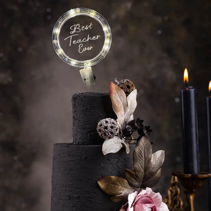 LED Happy Birthday Cake Topper Rose Cake Topper Luxurious Weddings