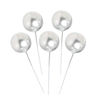 Rose Gold Silver Balls Cake Toppers Cake Decorations Luxurious Weddings