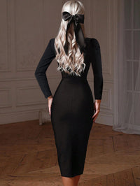 Elise Bodycon Black Evening Dress Dress Luxurious Weddings
