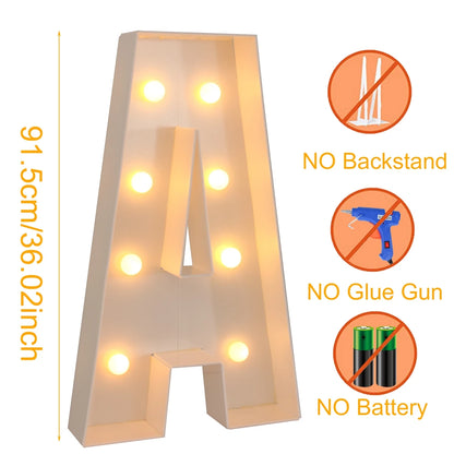 LED Light Frame Box for Events - 91.5CM Giant Size Lighting background Luxurious Weddings