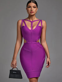 Monica Purple Bandage Dress Dress Luxurious Weddings