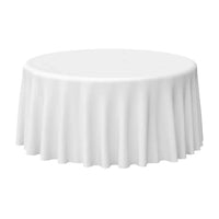 White Round Satin Tablecloths Tablecloth Luxurious Weddings