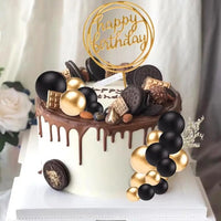 Rose Gold Silver Balls Cake Toppers Cake Decorations Luxurious Weddings