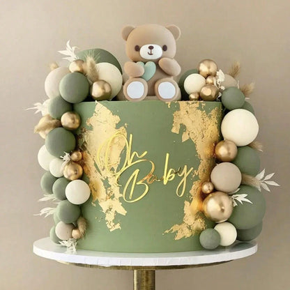 Gold Foam Ball Cake Toppers CAKE TOPPERS Luxurious Weddings