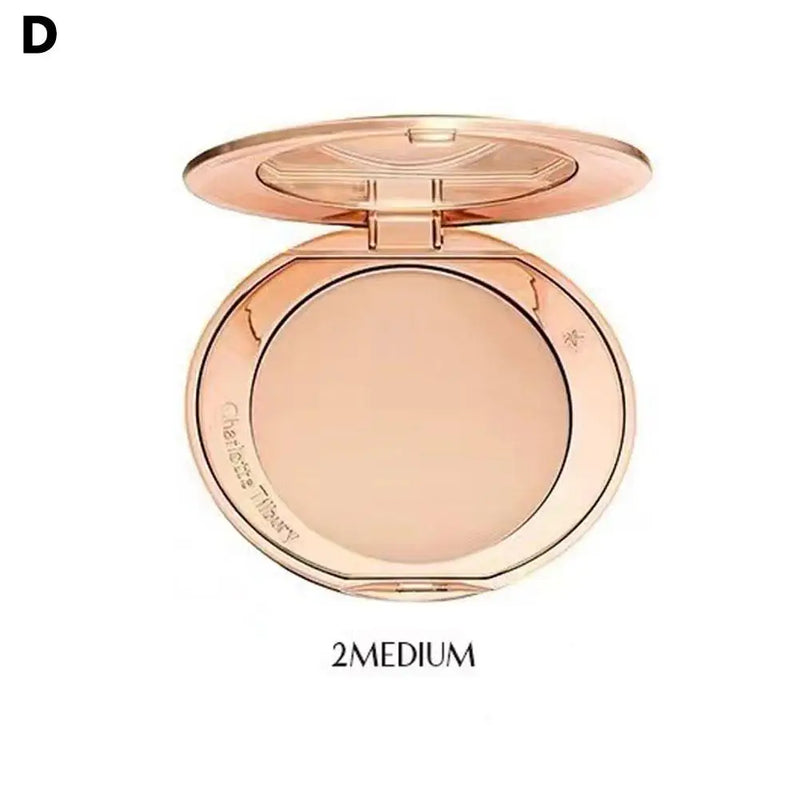 Charlotte Tilbury Facial Oil Control Powder in medium shade for a flawless, matte finish with blurring properties.