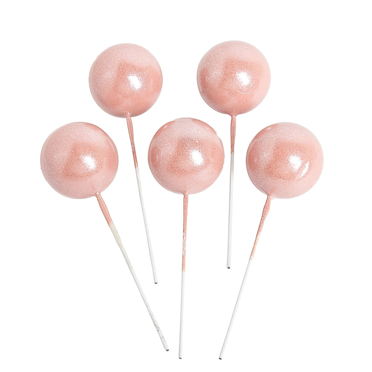 Rose Gold Silver Balls Cake Toppers Cake Decorations Luxurious Weddings