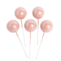 Rose Gold Silver Balls Cake Toppers Cake Decorations Luxurious Weddings