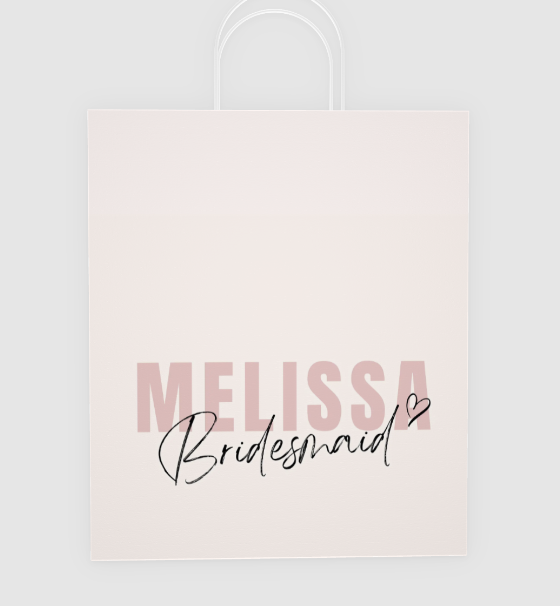 Custom Paper Gift Bag | Melissa Bridesmaid