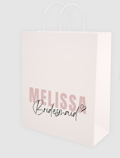 Custom Paper Gift Bag | Melissa Bridesmaid