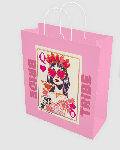 Custom Paper Gift Bag | Queen of Hearts