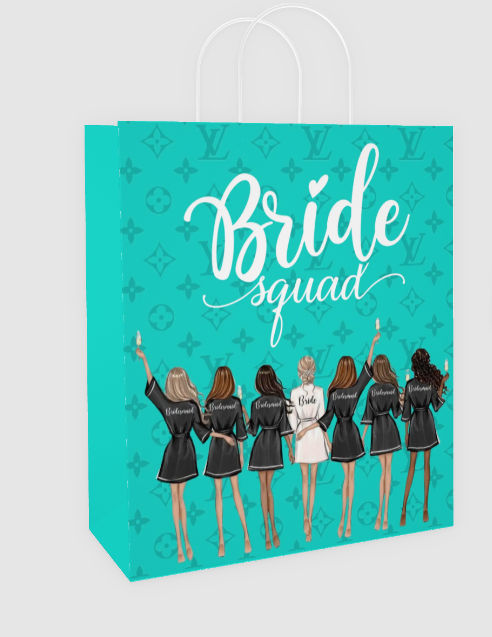 Custom Paper Gift Bag | Bride Squad