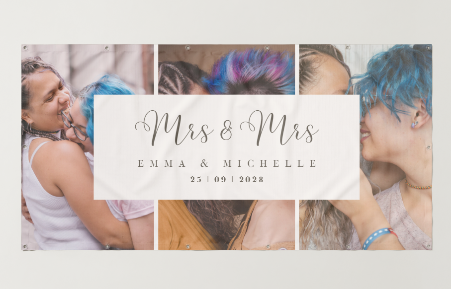 Mrs & Mrs Wedding Banner 03