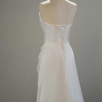 Elegant Satin Ruched Slim Mermaid Wedding Dress Trumpet | Mermaid Gown Luxurious Weddings