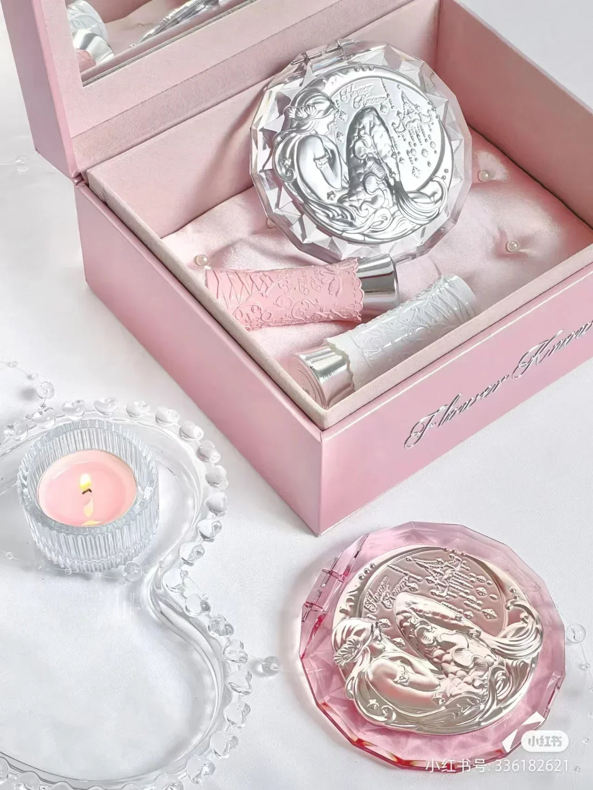 Flower Knows Swan Folding Compact Mirror Folding Mirror Luxurious Weddings
