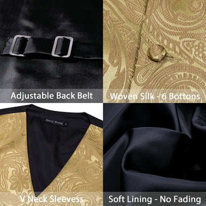 Men’s Luxury Silk Waistcoat Set | Gold Waistcoat Sets Luxurious Weddings