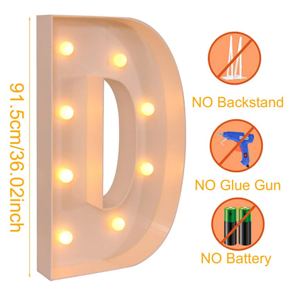 LED Light Frame Box for Events - 91.5CM Giant Size Lighting background Luxurious Weddings